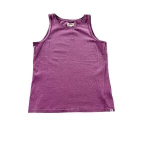 Pact Softspun High Neck Tank Small Purple Sleeveless Organic Cotton Casual Basic